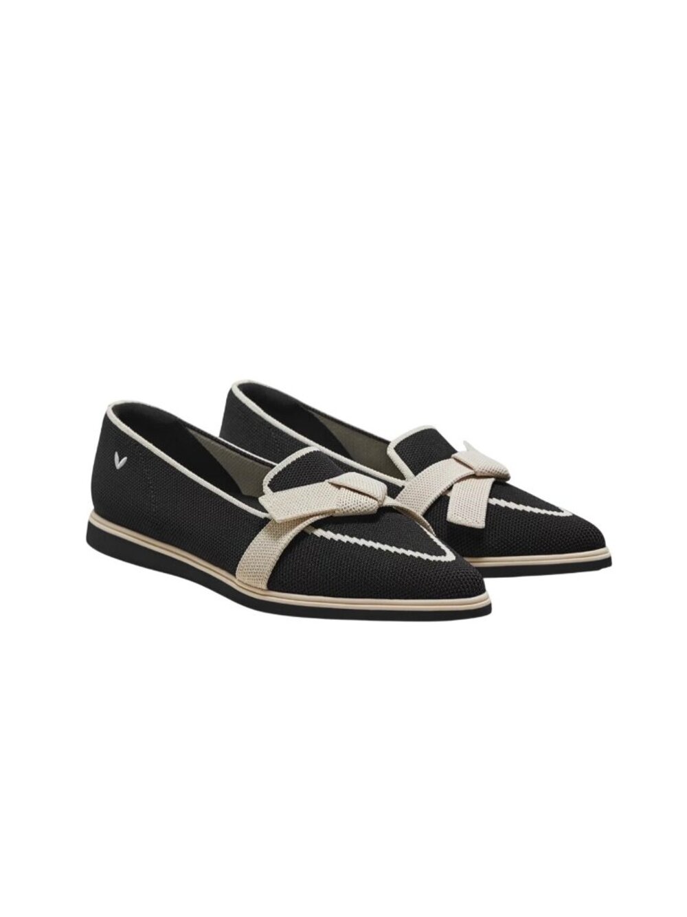 Vivaia ValentinaFlats Size US 10 Water Resistant Black & Ivory